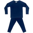 Pijama Térmico Infantil Camiseta e Ceroula Energy Thermo Dry Marinho Everly
