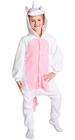 Pijama Unicórnio Branco Com Rosa Infantil Cosplay Unissex