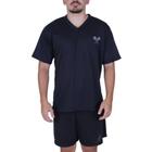 Pijama Verão Camisa Manga Curta Gola V Short Adulto Masculino Curto Davi