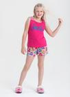 Pijama Verão Menina Infantil Magenta Regata e Shorts Sweet Dreams