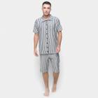 Pijama Volare Curto Casual Listrado Masculino