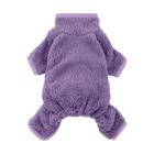 Pijamas para Cães Fitwarm - Fleece Aveludado para Inverno - Tamanho M - Roxo