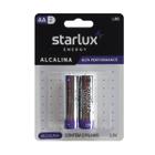 Pilha AA Caneta Alcalina Com 2 Unidades 1.5V Starlux Energy