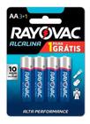 Pilha AA Rayovac Alcalina Cilindrica - kit de 4 unidades