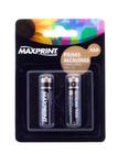 Pilha AAA Alcalina Pequena Maxprint com 2 Unidades 756358 - Maxprint