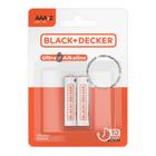 Pilha AAA LR03 Black + Decker Alcalina Kit 2 Unidades