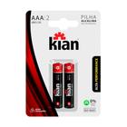 Pilha alcalina aa - blister c/2 kian