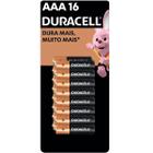 Pilha Alcalina AAA Blister com 16 Duracell MN2400B16