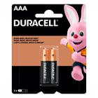 Pilha Alcalina AAA Blister com 2 Duracell MN2400B2