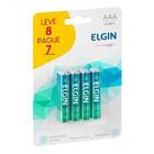 Pilha alcalina aaa c/8un elgin