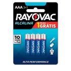 Pilha alcalina aaa com 4 20324 - RAYOVAC