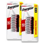 Pilha Alcalina AAA MAX Energizer Bateria 3A Palito 32 unidades