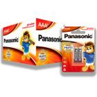 Pilha Alcalina AAA Panasonic Bateria 3A Palito Caixa kit 24 unidades