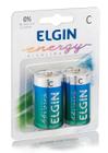 Pilha Alcalina C Elgin LR14 - com 2 unidades - 82156