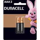 Pilha Alcalina Duracell Mini AAA - 2 Unidades