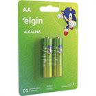 Pilha Alcalina Elgin Peq.Aa2 C/2 - Kit C/10 CA