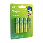 Pilha Alcalina Elgin Peq.Aa2 C/4 - Kit C/10 Unidades