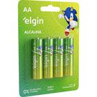 Pilha Alcalina Elgin Peq.Aa2 C/4 - Kit C/10 Unidades