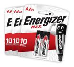 Pilha Alcalina Energizer Max Aa - Pequena - 6 Pilhas