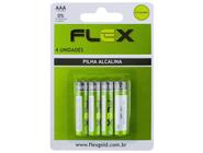 Pilha Alcalina Flex AAA - Cart c/4 un