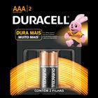 Pilha Alcalina Palito aaa 2 Dura muito mais - Duracell