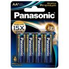 Pilha Alcalina Premium Aa Com 4 Lr6egr/4b96 - PANASONIC