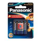Pilha Alcalina Premium Panasonic Aaa Palito 04 Unidades Lr03egr/4b96 F108