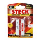 Pilha bateria alcalina 9v steck