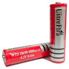 Pilha Bateria Lanterna T6 Tática Kit 2x Recarregável Chip Proteção 4800mAh 4.2V 18650 WZS