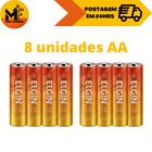 Pilha Comum AA e Pilha Palito AAA Elgin Com 4 Unidades 1,5V Durável