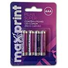 Pilha Comum Max Aaa Pal C/4 Aaa Max 4 Pc - Maxprint