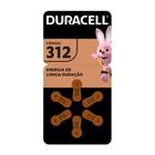 Pilha Duracell Auditiva 312 com 6 unidades