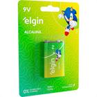 Pilha Elgin Alcalina Bateria 9V. Cartela Com 1 Peca - 6Lr61