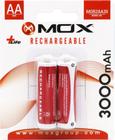 Pilha Mox AA Recarregavel 3000MAH MOB2AA30 (2 Unidades)