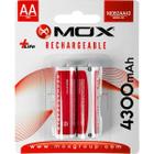 Pilha Mox AA Recarregavel 4300MAH MOB2AA43 (2 Unidades)