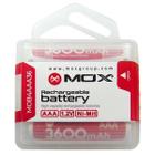 Pilha Mox AAA Recarregavel 3600MAH com 4 Unidades