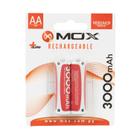 Pilha Mox MOB2AA30 - AA - 3000MAH - 2 Unidades - Recarregavel