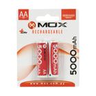 Pilha Mox MOB2AA50 - AA - 5000MAH - 2 Unidades - Recarregavel