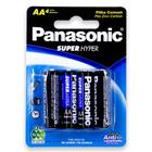 Pilha Panasonic Pequena AA Cartela Com 4 Unidades