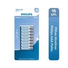 Pilha Philips Alcalina Aaa 1.5V Com 16 Unidades Lr03P16B/59