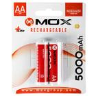 Pilha Recarregavel AA Mox MOB2AA50 de 5.000 Mah 1.2V - 2 Unidades