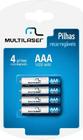 Pilha Recarregavel Aaa 1000mah C/4 Cb050 - MULTILASER