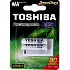 Pilha Recarregável AAA 1,2V 950mAh TNH3GAE TOSHIBA (Cartela com 2 unid.)