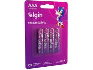 Pilha Recarregável AAA Elgin 1,2V 1000mAh