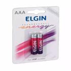 Pilha Recarregável AAA Palito 1000mah Elgin 2 Pilhas