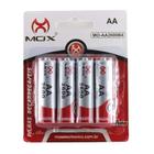 PILHA RECARREGÁVEL Blister Com 4 Pilhas AA-2600mAH 1,2 Ni-MH MOX