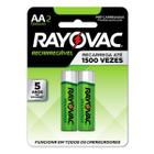 Pilha Recarregavel Eco Aa Com 2 1350mah 55802 - RAYOVAC