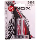 Pilha Recarregavel Mox AAA 3600MAH com 2