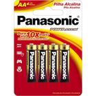 Pilhas alcalinas aa panasonic blister com 4 unidades lr6xab/4b