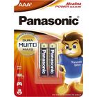 Pilhas alcalinas aaa panasonic blister com 2 unidades lr03xab/2b